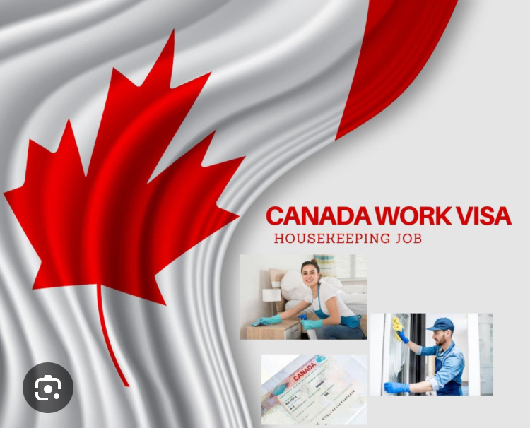 A canadian flag with various pictures of people working in it.